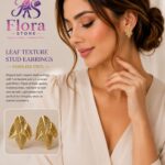 أقراط Leaf Glow Stud Earrings